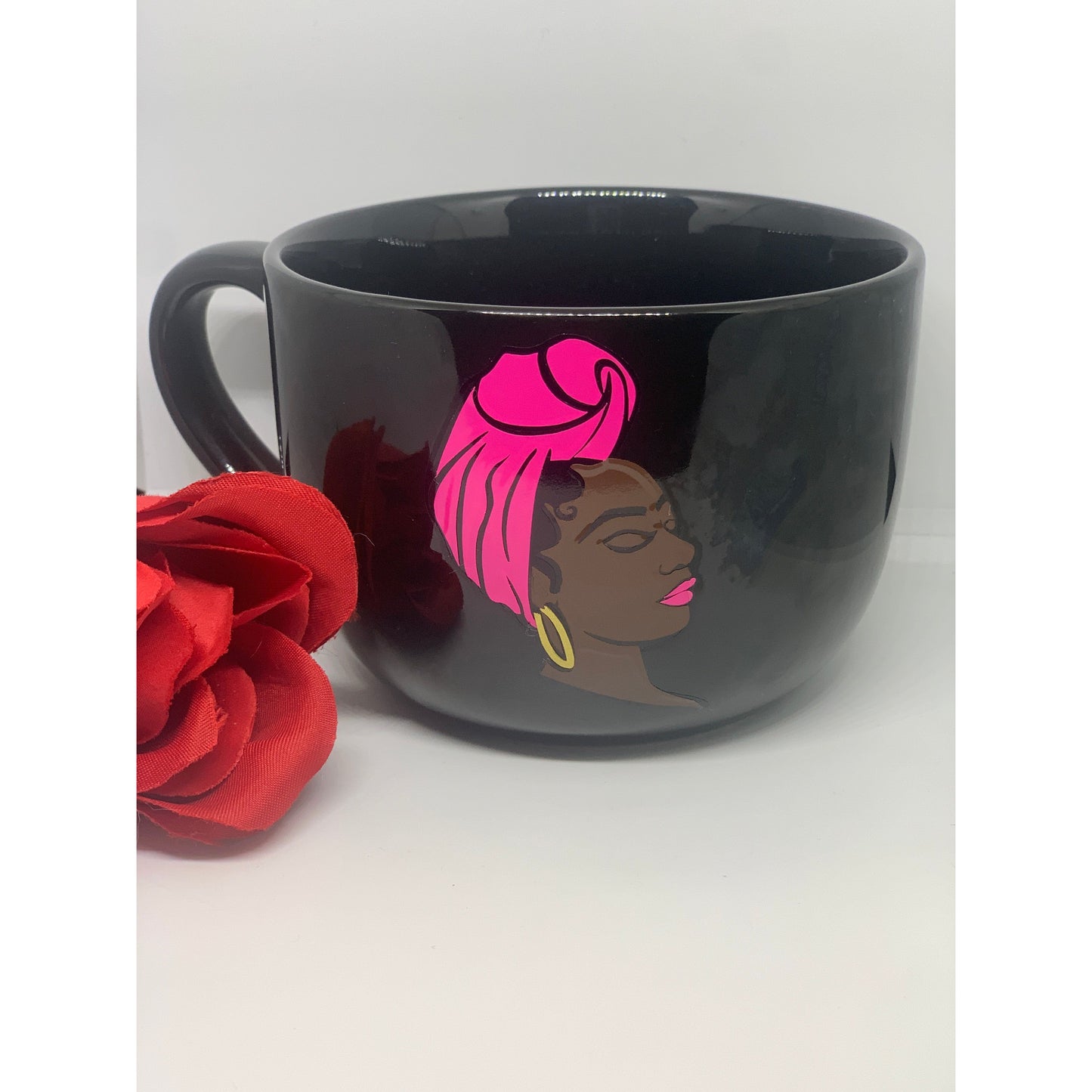 Black holo mug